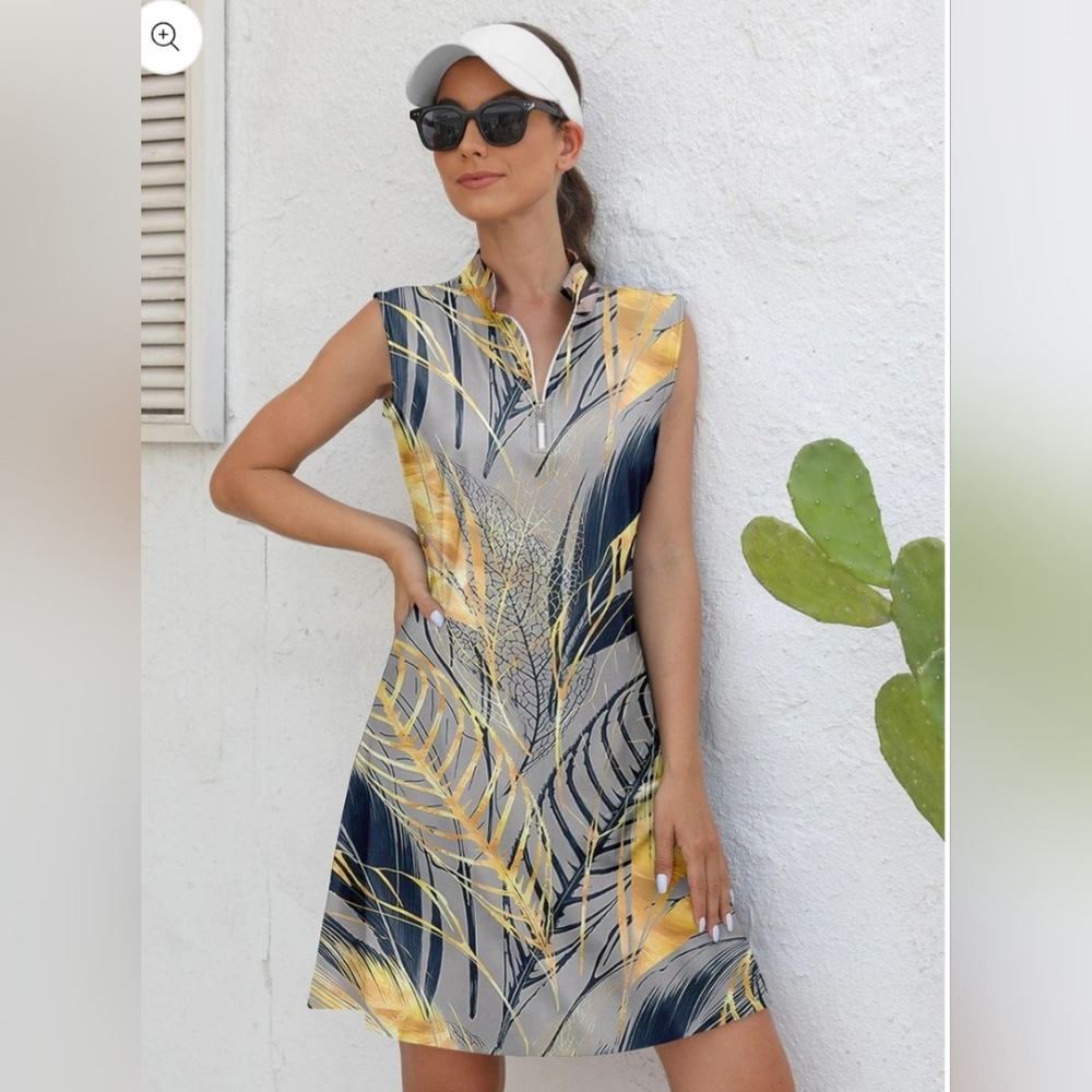 NWT ACEGOLFS Botanical Energy SPF 50 XL Golf Dress